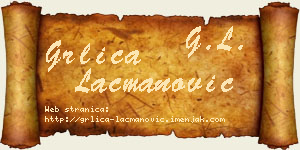 Grlica Lacmanović vizit kartica